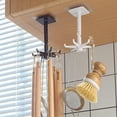 thumbnail image 2 of Gancho Plegable Giratorio Multiusos Negro con 6 Soportes Autoadhesivos para Cocina, 2 of 9