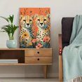 thumbnail image 5 of Qisvanset 12x16 Inch 2D Flat Framed Canvas Art, Snow Cheetah Floral Colorful Animal Home Bedroom Living Room Wall Decor, 5 of 5