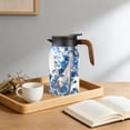 thumbnail image 2 of zhangmingg Large Floral Pattern Teapot with Built In Infuser Detachable Holder and Lid Stainless Steel Home Tableware for Brewing Tea, 2 of 4