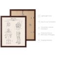thumbnail image 3 of Poster Master Superhero Blueprint Poster - Superhero Suit Patent Print - Comic Book Art - Fantasy Art - Armored Robot Art - Weapon Art - Great Playroom or Kid's Room Decor, 8x10 Brown Framed, 3 of 4