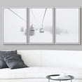 thumbnail image 3 of FCCUYE Canvas Print Wall Art Set Ski Lift on Snowy Winter Mountain Nature Wilderness Photography Realism Rustic Scenic Relax/Calm Multicolor for Living Room, Bedroom, Office - 16"x24"x3 Panels, 3 of 6
