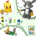 thumbnail image 2 of Bunny & Chicks Seesaw Building Set, 380PCS Easter Eggs Flowers Basket Toy, Easter Basket Stuffers Gifts for Kids Boys Girls Age 6+, 2 of 5