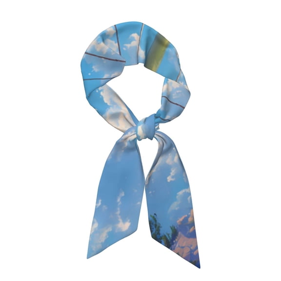 Easygdp Dandelion Hot Air Balloon Neck Scarf Printed Scarves Head for Women'S Fashion Satin Scarfs For Bag Hair for Dating, Travel