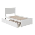 thumbnail image 4 of Leo & Lacey Solid Wood Urban Twin Trundle Platform Bed in White, 4 of 8