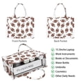 thumbnail image 2 of Large Capacity Tote Bag,Brown Footballs Pattern Handbag Fashion Luxury Tote Bag,15.7"x13"x 5.1" Inches,Laptop Compatible, 2 of 6