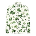 thumbnail image 5 of Cardigan de la Saint-Patrick pour Femmes, Blouse Ample à Manches Longues Imprimée avec devant Boutonné et Col Châle en Vert, 5 of 5