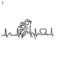 thumbnail image 2 of Walbest Car Auto Adhesive Window Door Horse Heartbeat Love Decal Sticker Decoration, 2 of 7