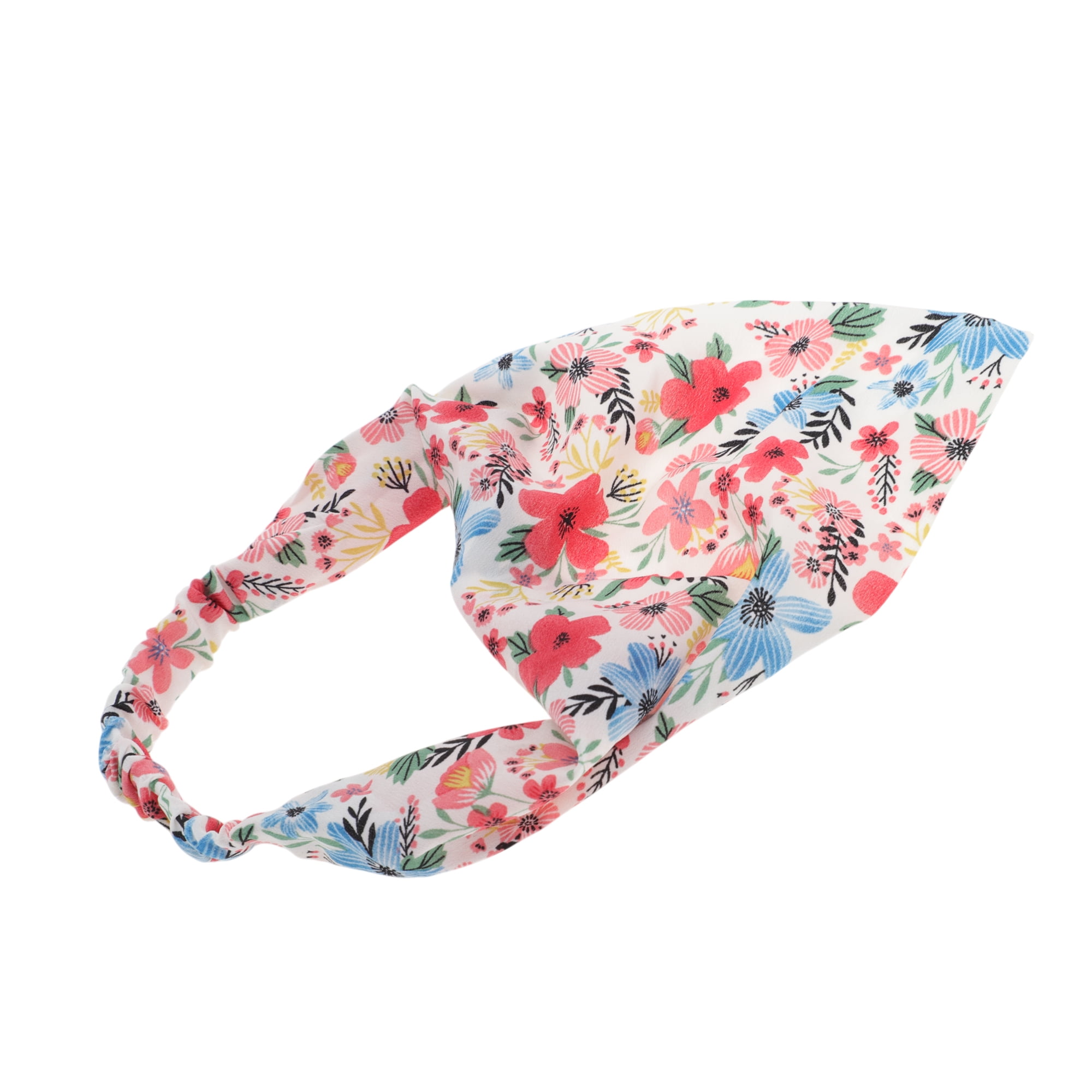 Unique Bargains 1pc Pastoral Style Floral Headwrap for Hair Accessories Red