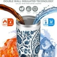 thumbnail image 4 of 1pc 30oz Tumbler with Straw & Handle - Insulated Stainless Steel Cup | Holiday Gift for Man Women (Christmas, Valentine's, Birthday), 4 of 7