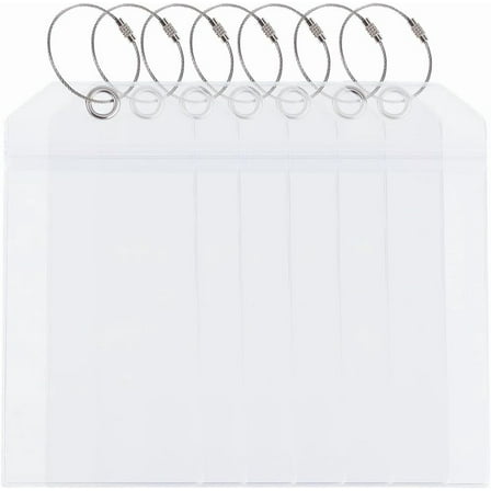 1 Set 10 Sets Plastic Luggage Tag Travel ID Labels Suitcase Name Tags Rectangle Clear 190x90x0.5~3mm