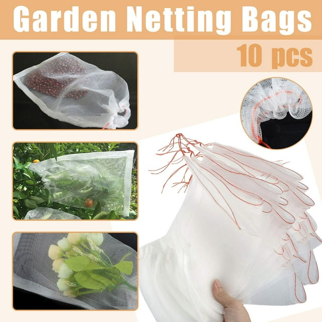10Pcs Garden Netting Bag Net Barrier Bag Fruit - Bag Rice Beache-breeding Bag Hat Net Netting 25 X 50 Beef Netting Roll Polyester