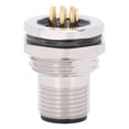 thumbnail image 2 of Waterproof Connector, Electrical Circuit M12 Thread Panel Back Mounting Socket  For Industry For Connector, 2 of 8