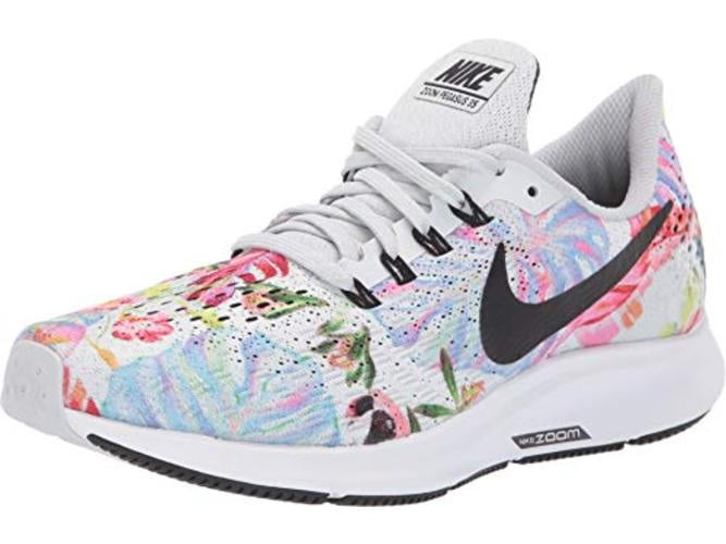nike running shoes with flowers