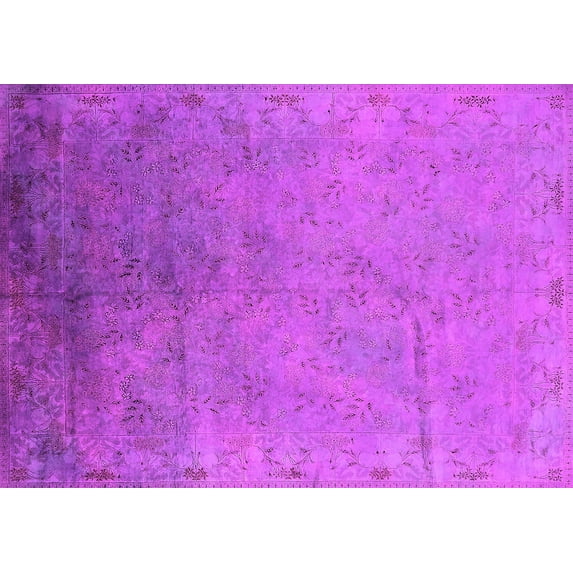 Ahgly Company Indoor Rectangle Oriental Pink Industrial Area Rugs, 4' x 6'