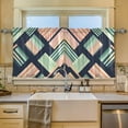 thumbnail image 2 of Yayeee Kitchen Curtains Set of 2 Light Filtering 57"x24" Over Sink Window Panels, Isometric Pink, 2 of 7