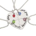thumbnail image 1 of Collar de amistad para 4 mejores amigos, collar de mejores amigos para siempre, collares Bff de acero inoxidable para niñas, 1 of 4