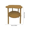 thumbnail image 3 of Qiweii 4-Leaf Clover Side Table with Cloud Shelf, Movable Snack Table for Couch, Multi-Functional Sofa End Table with Storage for Living Room, Bedroom, Small Space, 3 of 6