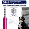 thumbnail image 2 of Câble de Retrait pour Grand Chien pour 300 Lb, Laisse Coureuse de Retrait 35 Pi Robuste Laisse pour Animal de Compagnie Supporte une Résistance à la Rupture de 1000 Lb, Crochets Pivotants Laisse de Chaîne pour Chien pour Cour (Magenta 300 Lb 35 Pi), 2 of 7