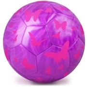 Soccer Ball with Pump, Merkapa Size 3 Soccer Ball Girls Boys Rubber Toddler Soccer Ball for Ages 4-8 Kids Children