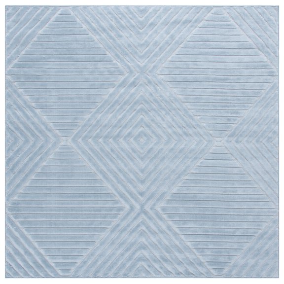SAFAVIEH Selena Gulden Geometric Area Rug, Blue, 6'7" x 6'7" Square