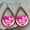 E8937-#3, variant on 2023 Cut Wood Print Love Mom Leopard Stripes Round Acrylic Mother's Day Earrings