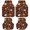 Espresso Orange, variant on Mist Forest Car Floor Mats 4 Pieces, Front & Rear Auto Carpet Mats Full Set with Rubber Backing, Beige Farmhouse Vintage Nature Scenery Universal All Weather Car Floor Protectors for SUV Truck Van