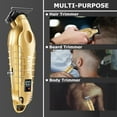 thumbnail image 6 of KEMEI 2293 Professional Hair/Beard Trimmer for Men Zero Gapped Hair Clippers for Barber with T Blade, Cordless Rechargeable, Gold, 6 of 7