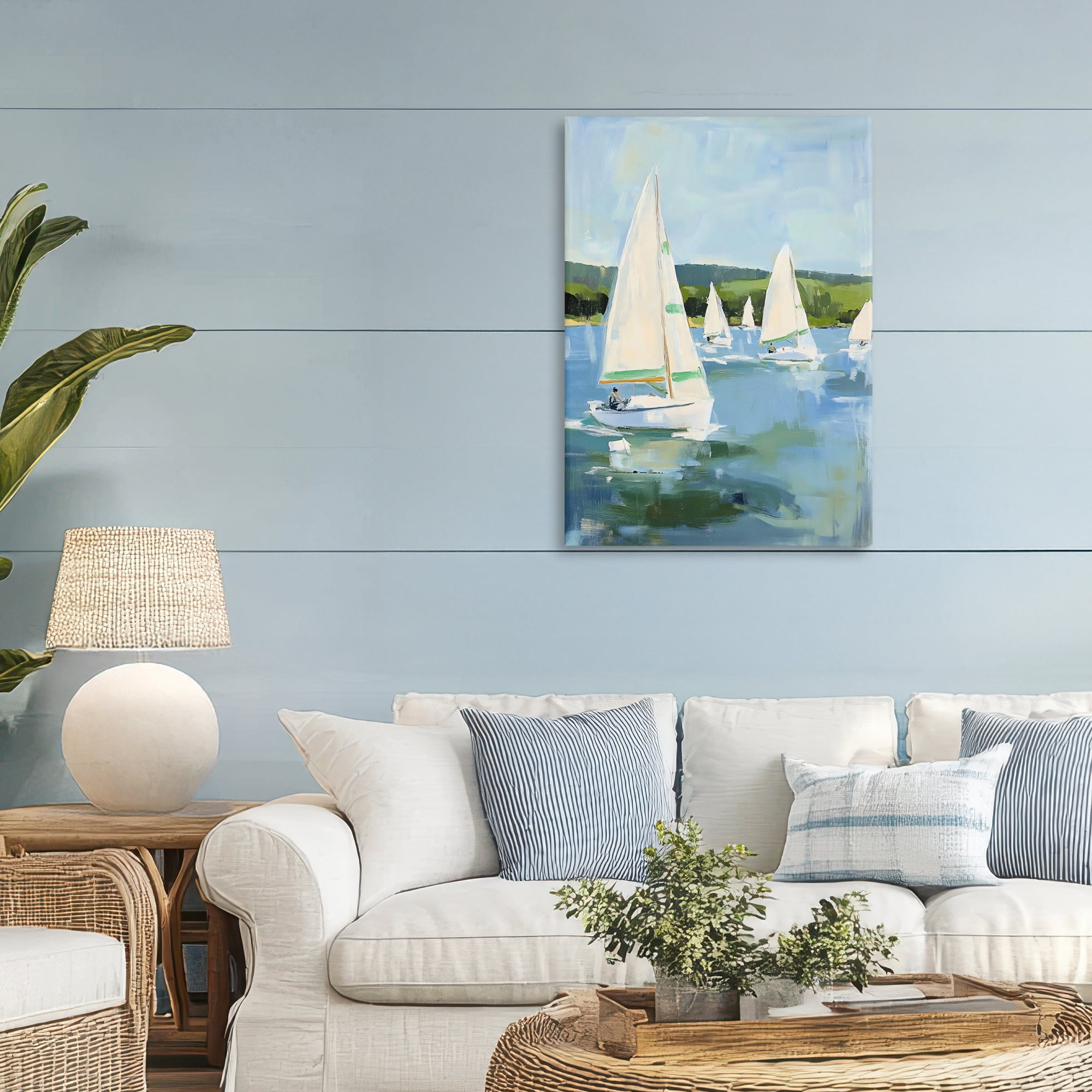 Stupell Industries Boat Race Regatta Canvas Wall Art, design by Petal Prints Design