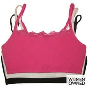 Fruit of the Loom Women's Spaghetti Strap Cotton Sports Bra, 3-Pack, Style-9036
