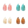 thumbnail image 4 of Pendientes acrílicos en forma de C Qarigey 1 par colgante aro elegante joyería exagerada decoración de fiesta Beige, 4 of 6