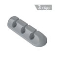 thumbnail image 1 of Essager Organizador de cables Oficina en casa Teléfono de escritorio Teclado Soporte de cable para ratón Clip de cable adhesivo, gris, 3 ranuras tholdsy EL5265-05, 1 of 2