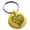 Gold, variant on Stainless Steel Love Heart Floral Rose Engraved Small Medallion Circle Charm Keychain Keyring