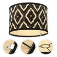 thumbnail image 3 of Bamboo Lamp Shades, Kvago Drum Lampshade, E27 Vintage Bamboo Lampshade Boho Chandelier Lamp Cover Replaceable Accessories for Pendant Floor Tables Lamps (11.81 x 11.81 x 7.87 in, Style A), 3 of 9