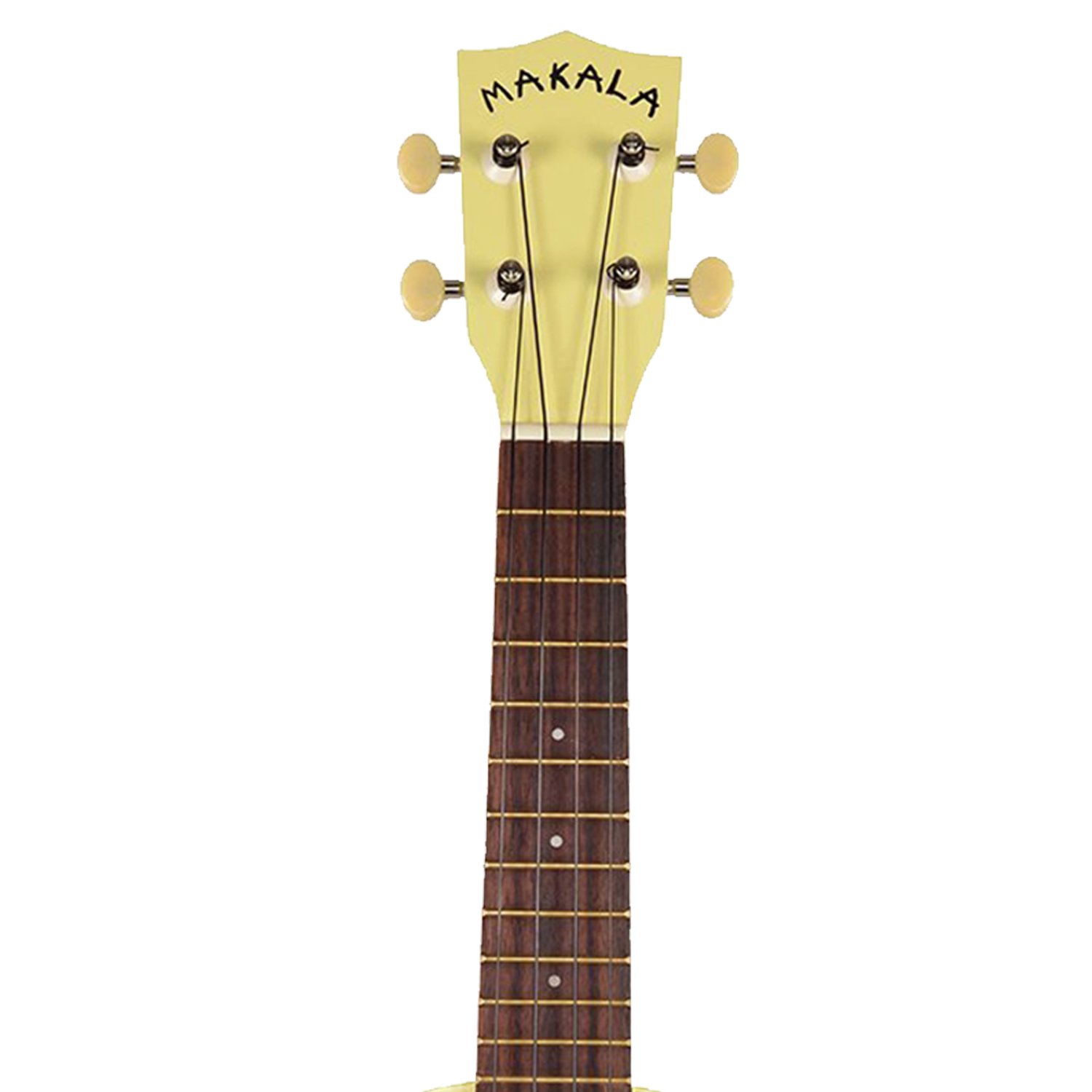 Kala Makala Shark Series Yellow Coral Soprano Ukulele with Bag, Stand, Clip-On Tuner, Bag & Lesson-Chord Guide