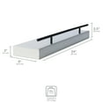 thumbnail image 6 of Melannco Hotel Essentials 24 Inch Natural MDF Shelves with Metal Rail White, 6 of 15