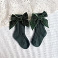 thumbnail image 2 of Cenuakty Baby Girls Dress Socks, Toddlers Short Socks with Bowknot, Soft Warm Knitted Socks for Infant Girls, 0-12 Months, 2 of 3