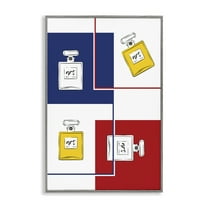 Stupell Industries Classic Design with Perfumes Beauty & Fashion Painting Gray Framed Art Print Wall Art, 12 x 18