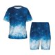 thumbnail image 1 of Balery Blue Glitter Sparkles Conjunto de Pijama Infantil de Manga Corta con Estampado – Ropa de Dormir de Algodón Suave-X-Large, 1 of 6