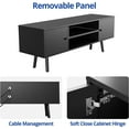 thumbnail image 6 of Cozy Castle Small TV Stand for up to 48 inch TV, Modern Entertainment Center, TV Media Console Tables for Living Room, Black, 6 of 7