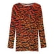 thumbnail image 4 of Blusa suelta informal de manga larga con cuello redondo para mujer, camisas con estampado de Halloween Fridja  czfsfas3124, 4 of 5