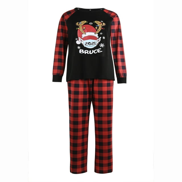 Kmbangi Ensembles de Pyjamas Assortis pour la Famille, Chandail à Manches Longues + Pantalon