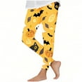 thumbnail image 2 of Girls' Halloween Leggings Pumpkin Printed Pants High Waist Stretchy Leggings for Girls 3-7Y, 2 of 6
