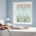 thumbnail image 3 of Nautical Coastal Window Privacy Film, Summer Beach Shell Coral Seaweed Blue Plaid Static Cling UV Sun Blocking Heat Control Window Tint Day and Night, Non-Adhesive One Way Privacy Cover 19.6''x39.3'', 3 of 7