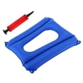 thumbnail image 2 of Cojín de asiento portátil Plegable Sellado Multipropósito Reutilizable Transpirable Cómodo Inflable para baño Viajes Oficina Uso en el hogar Ancianos CLORURO DE POLIVINILO Perfecl Cojín de asiento de inodoro, 2 of 8