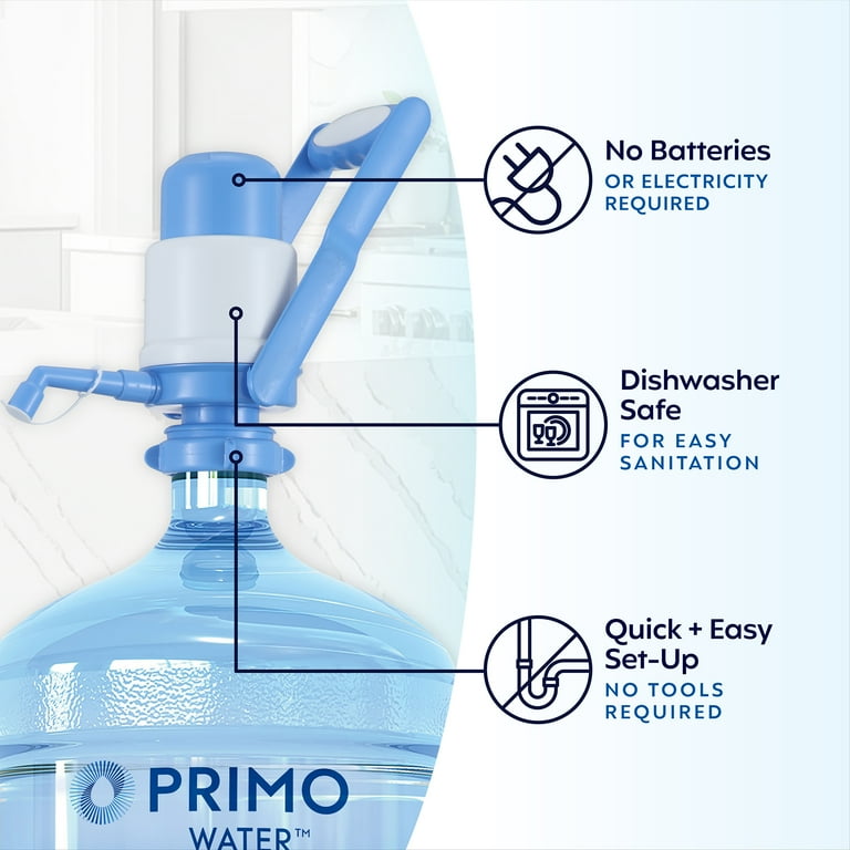 Primo® Water Portable Manual Water Pump, Blue and White