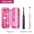 thumbnail image 6 of Toothbrush Case Compatible with Sonicare Protective Clean 4100, 1100 / Oral B Pro 1000 Electric Toothbrush - Pink, 6 of 7