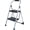 Silver, variant on 4 Step Ladder Folding 330lbs Anti Slip，Foldable Ergonomic with Wide Pedal for Home, Kitchen, Offic Matte Black
