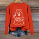 thumbnail image 2 of Sudadera con capucha de fantasma de Halloween para mujer, Let's Get Sheet Faced, divertida sudadera con gráfico de vino, rosa, 2 of 5