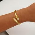 thumbnail image 3 of Gold Bracelets for Women Trendy - 18K Really Gold Filled Bangle Bracelet Chunky Adjustable Twist Cuff Gold Bracelet Non Tarnish Waterproof Jewelry for Women Gifts, 3 of 7