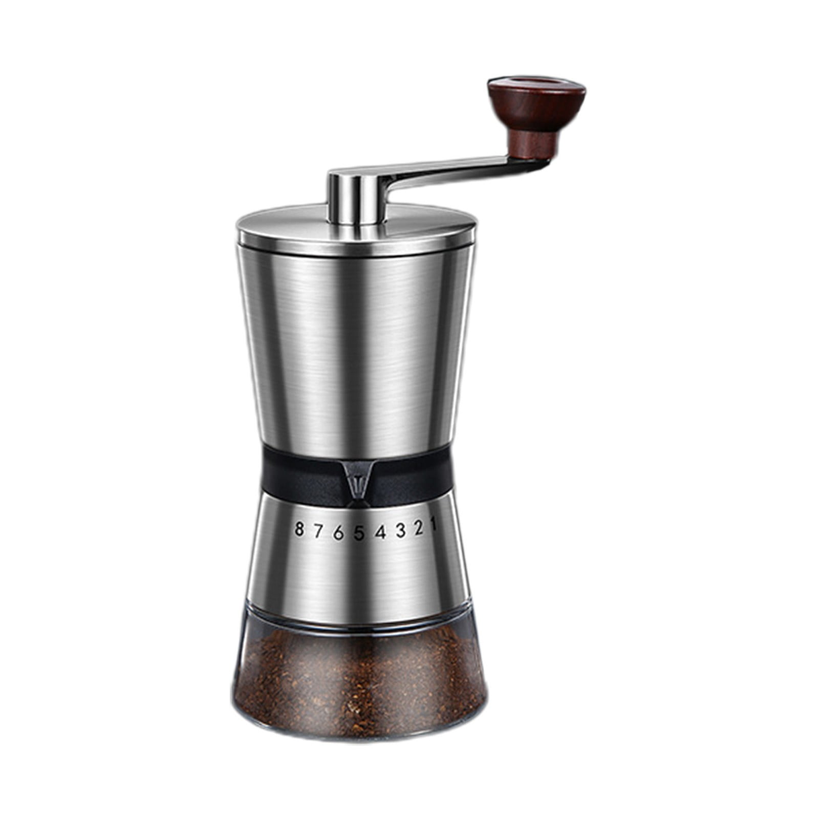 Household Small Grinder For Home,Manual Coffee Grinder With Hand Crank,Adjustable Settings for Fine to Coarse Grind Manual Grinder For Coffee,Portable Coffee Maker For Office,Home,Camping